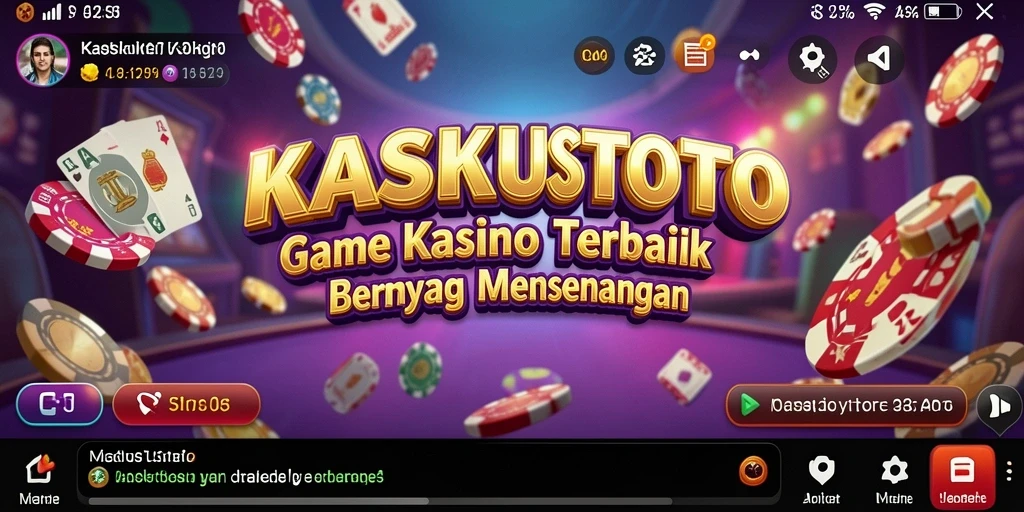 Tampilan layar utama KASKUSTOTO dengan gameplay seru dan interaktif.