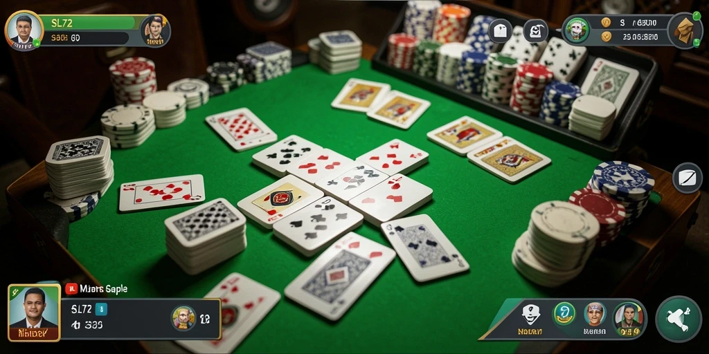 Gameplay seru Gaple di SL72 dengan tampilan kartu menarik.