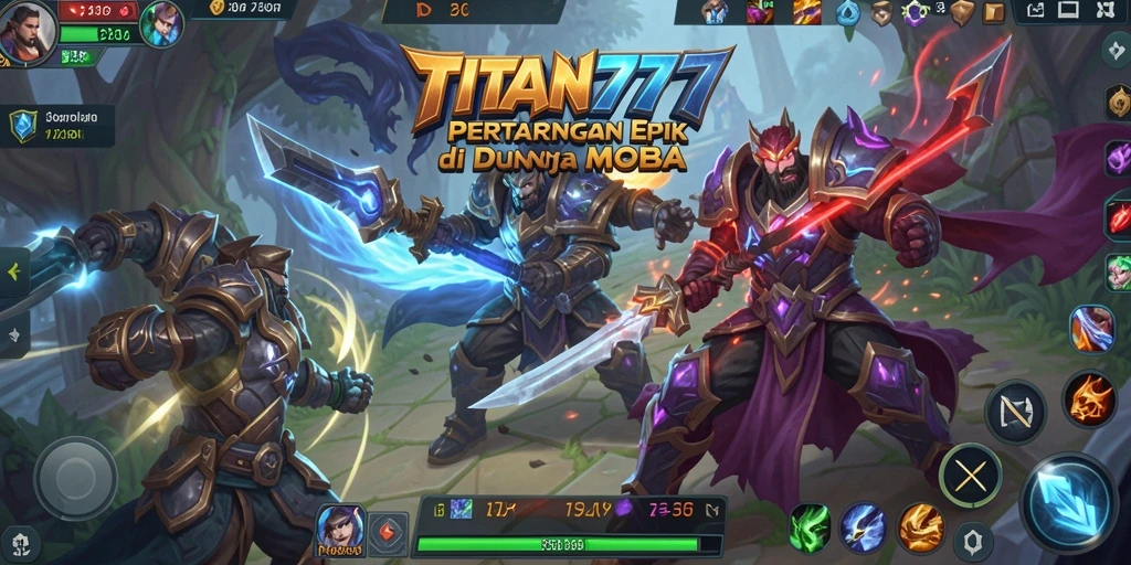 Gameplay TITAN777 yang mendebarkan di arena MOBA.